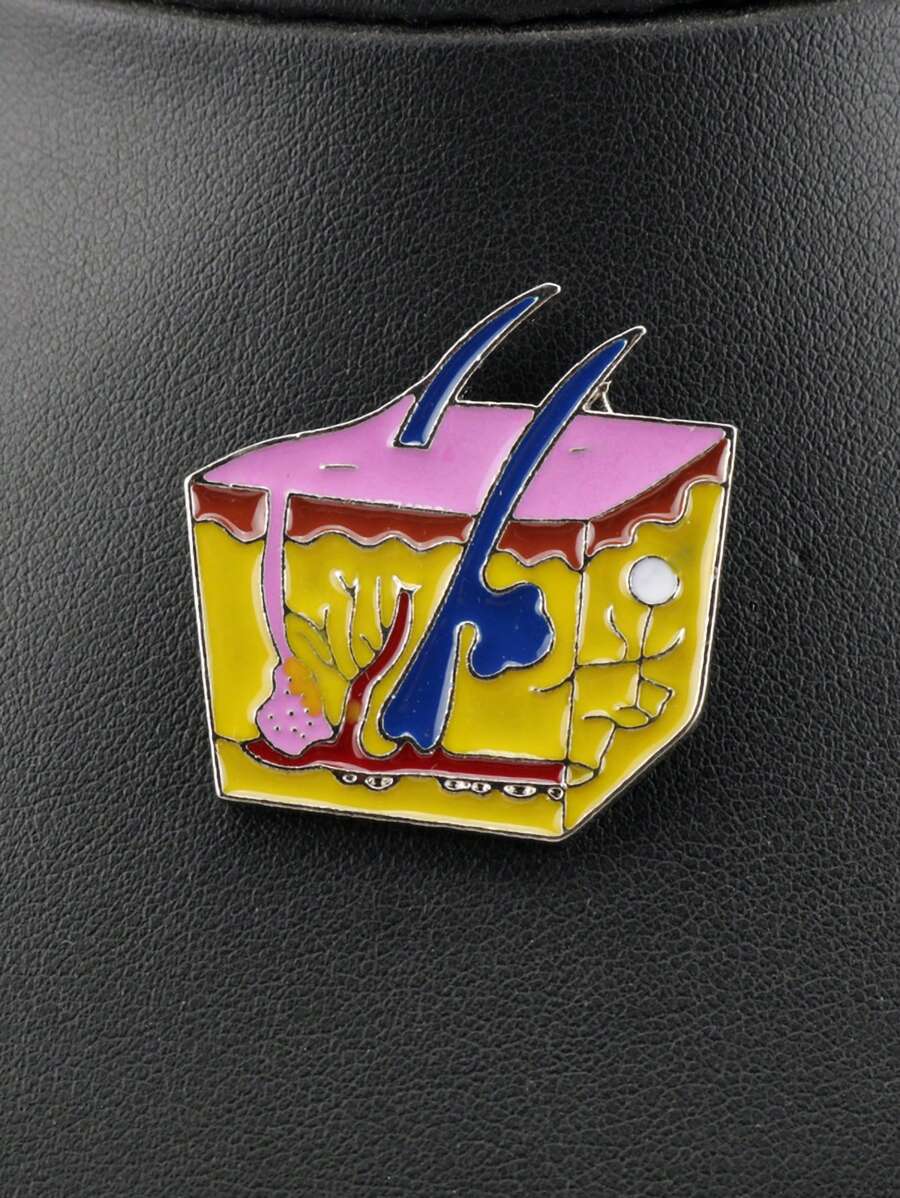 Creative Personalized Hair Clips, Capillary Structure Geometric Metal Brooch Pins Decorative Accessory