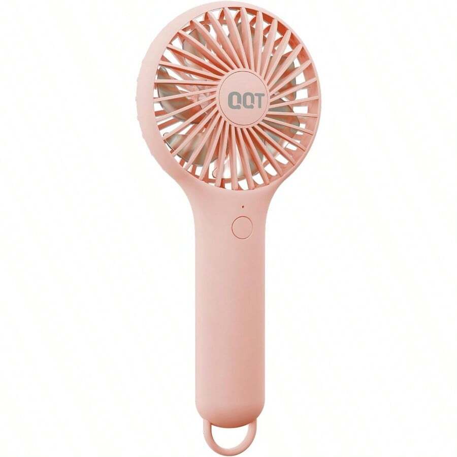 TFFFMini Handheld Fan Small Personal Fan With 3 Speeds Portable Battery Operated USB Rechargeable Makeup Eyelash Dryer Strong Airflow For Travel Office Outdoor Women Men And Pink