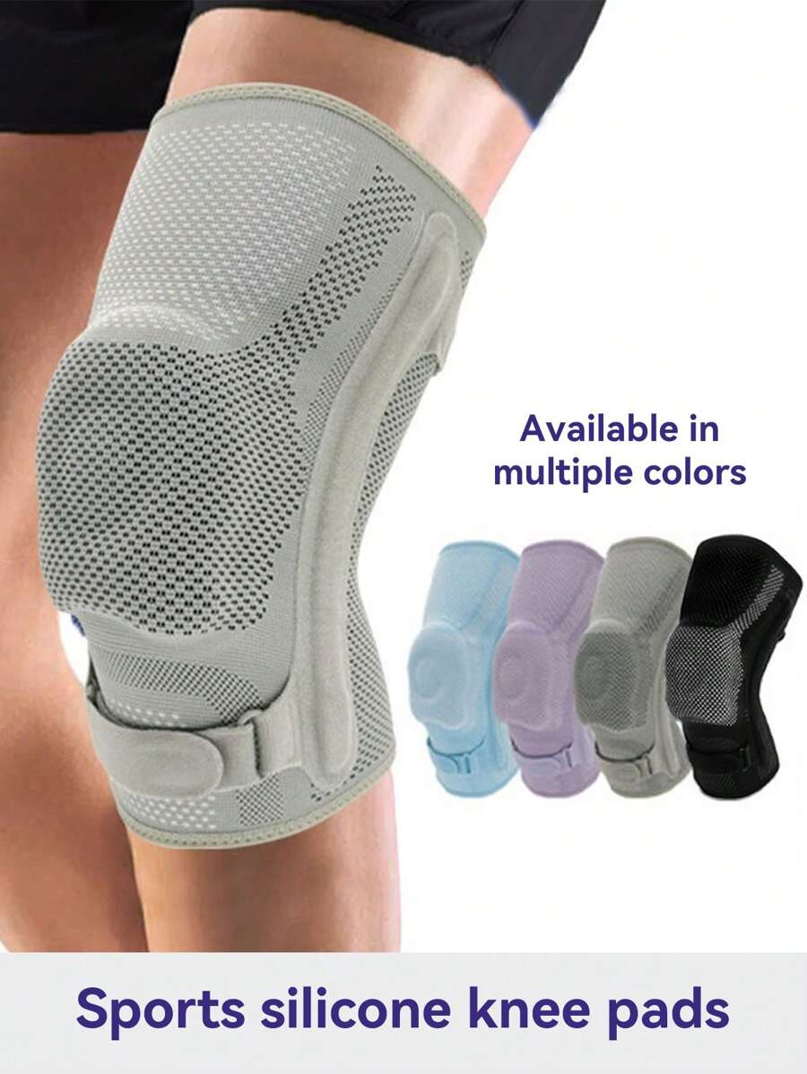 PRANASH Genouillères de sport pour hommes jouant au basket-ball. Articulations des genoux avec un support en silicone amortisseur de chocs et ressort professionnel. Haute élasticité et antidérapant.