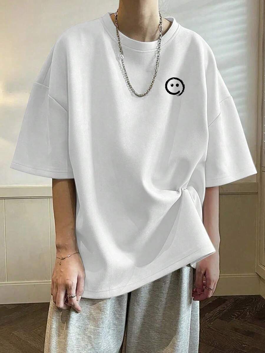 200g Cotton T-Shirt 2025 Men's New Short Sleeve Cotton Holiday Pattern Short Sleeve