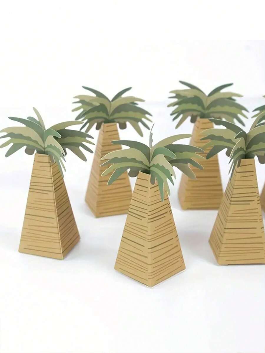 4 Stück Palmenbaum Süßigkeiten Box, Palmenbaum Verpackungsbox, Geschenkbox zum Nationalfeiertag Saudi-Arabiens, Geschenkbox für Feiern an Feiertagen in Saudi-Arabien, Geschenk- und Dekorationsbox, Palmenbaum Geschenkbox