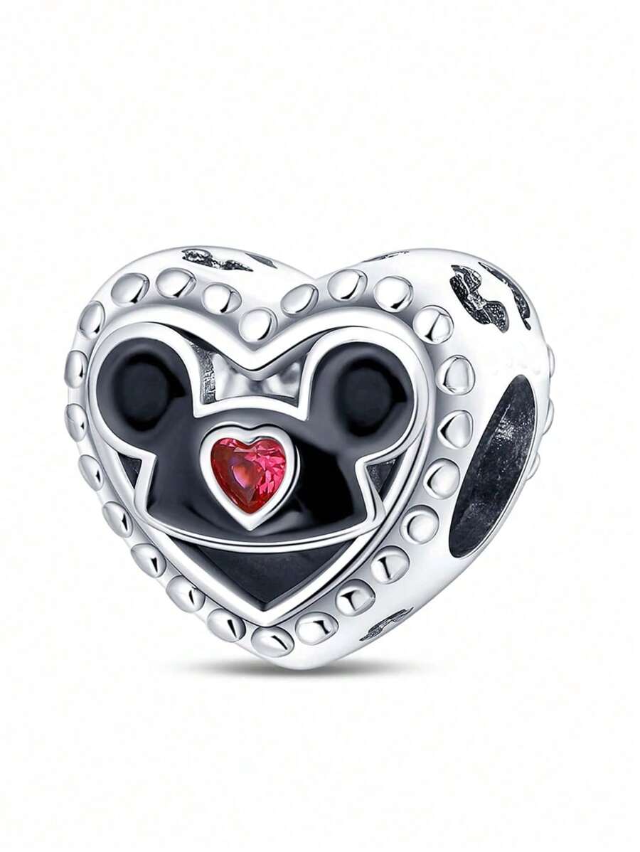Disney Dije de carroza encantada con diamantes de laboratorio para el 100º aniversario de Disney, apto para brazaletes, joyería de plata 925 para mujeres
