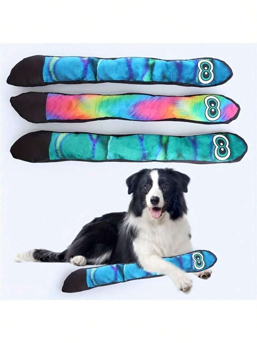 1 Peça de Brinquedo Mastigável Durável com Design de Cobra de Olhos Grandes - Fornecendo Suprimentos Interativos Perfeitos para o Seu Cão Triturando e Se Divertindo