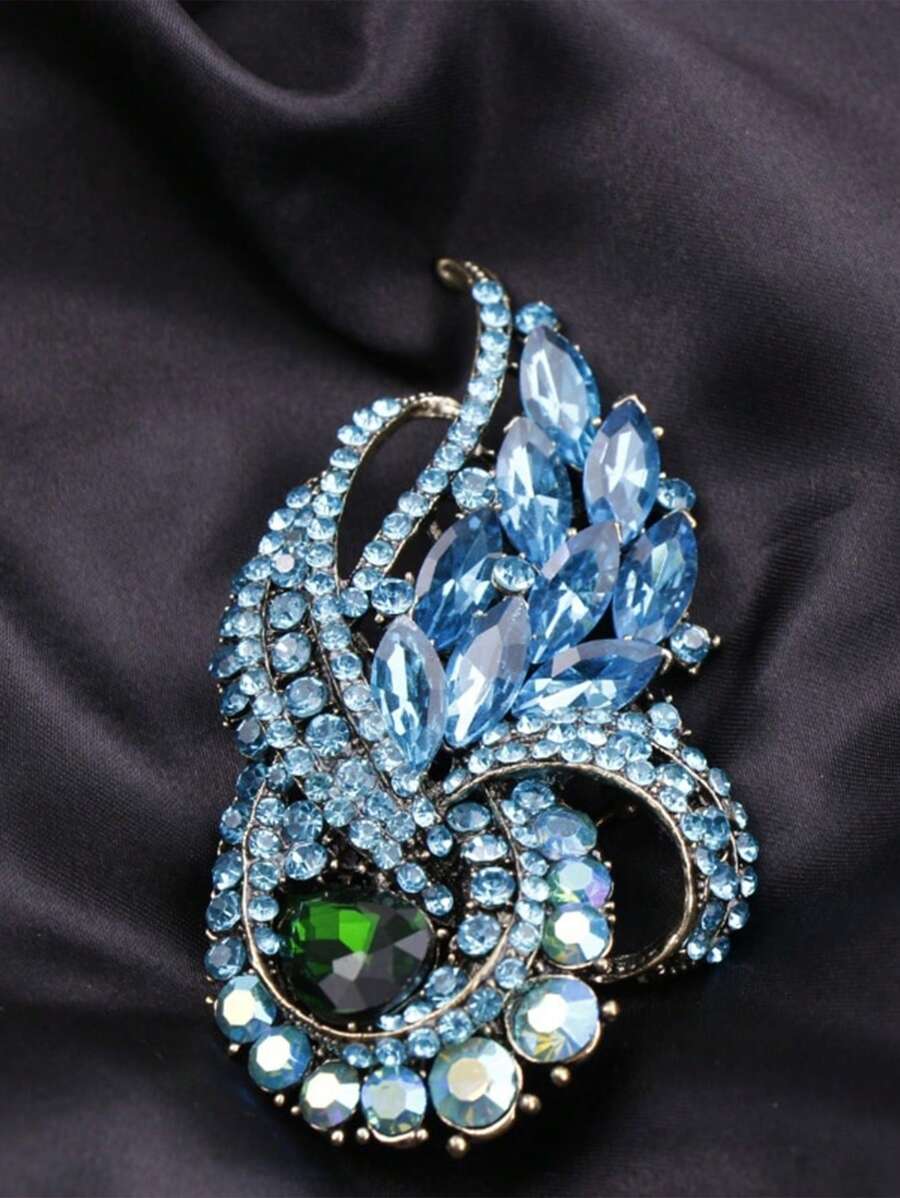1 Stück Kristallglas Blumen Brosche für Frauen, Strass Broschen, für Tasche, Pullover, Mantel, Hut, Schuhe, Kleid, Anzug