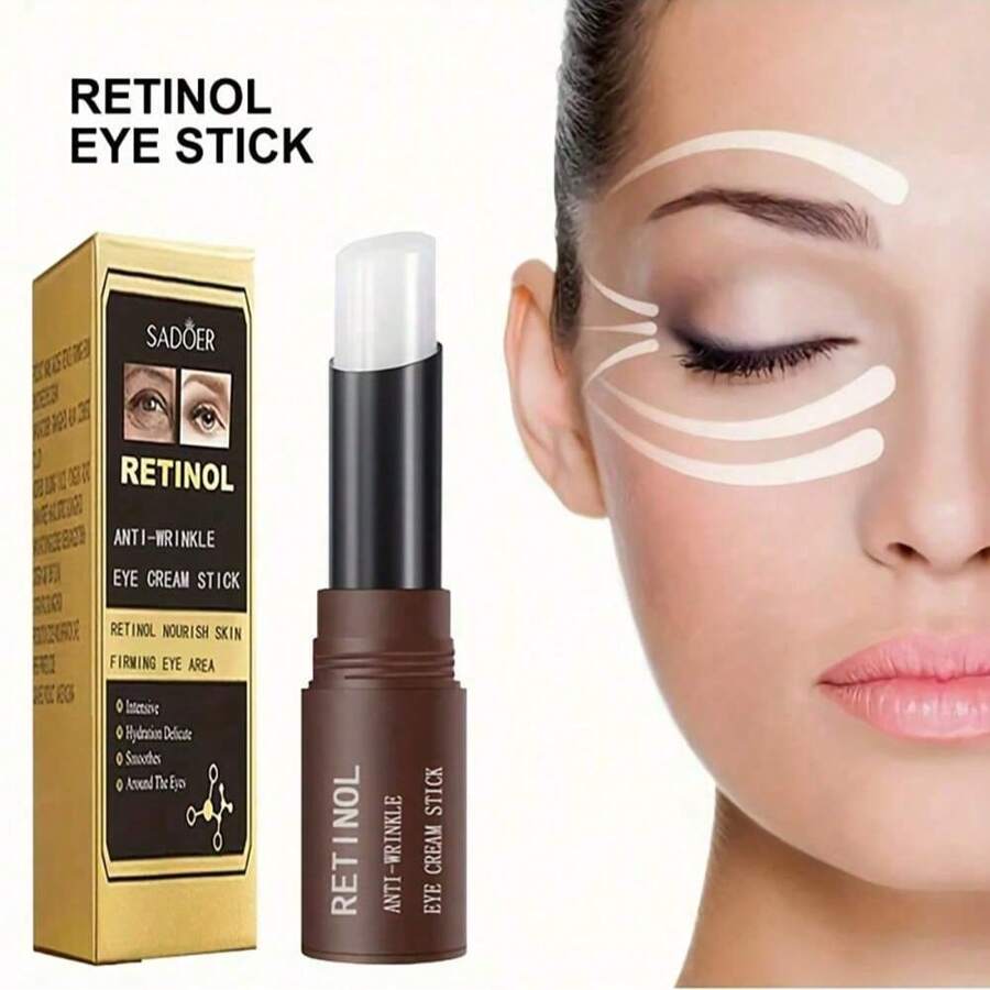 Bastão de Retinol para Olhos - Melhora a Aparência de Olheiras e Bolsas, Suaviza Linhas Finas e Firma a Pele - Cuidado Diário para os Olhos para Mulheres e Homens
