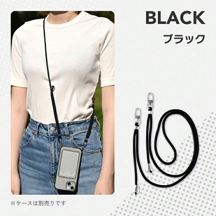 Korean Style In-Stock Oblique Strap Detachable Anti-Fall Retractable Braided Phone Lanyard Strap