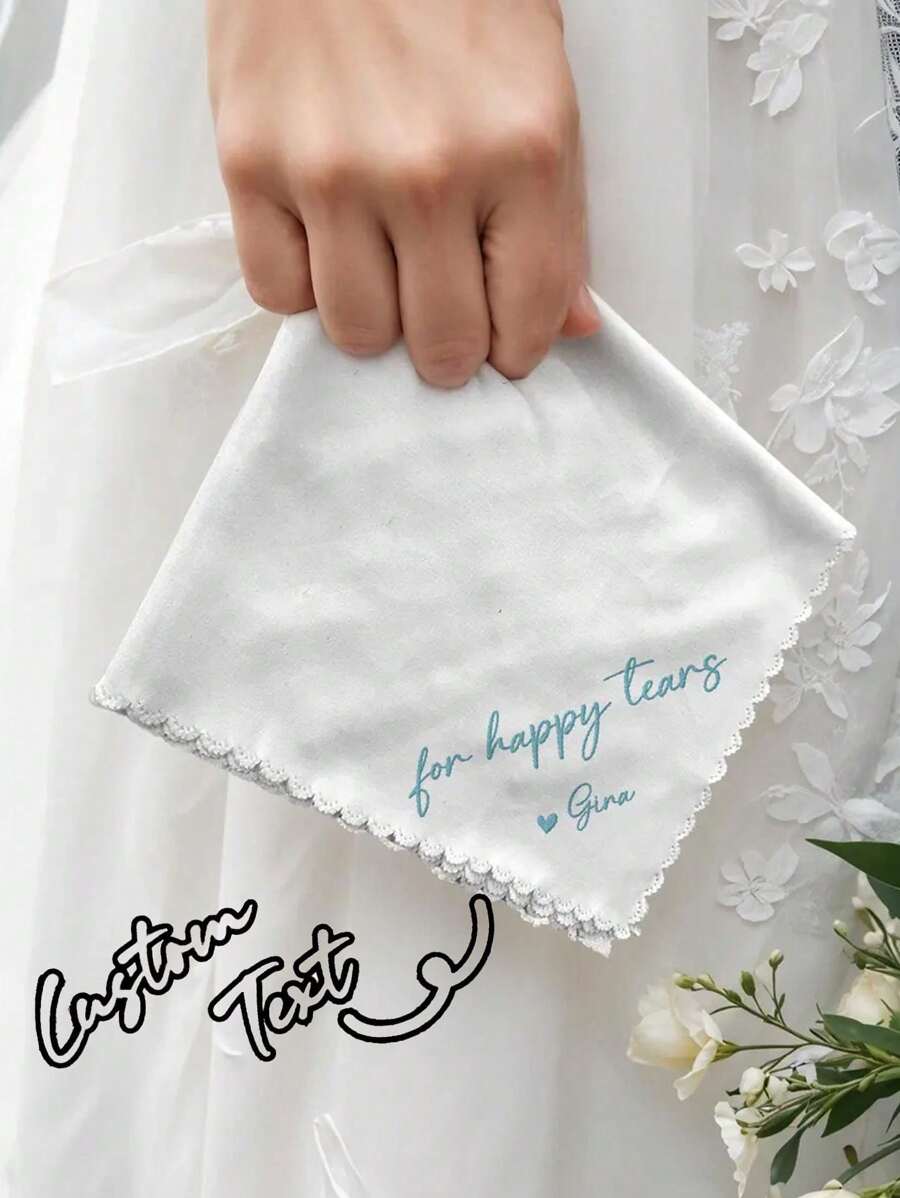 Personalized Custom Keep Your Together Handkerchief Wedding Day Father Mother Of The Bride Or Groom Parents Present Bridal Shower Bridesmaid Groomsmen Keepsake Gift, Reusable, Multi-Functional, Ornamental, Stylish, Exquisite, Personalized, Unique,
