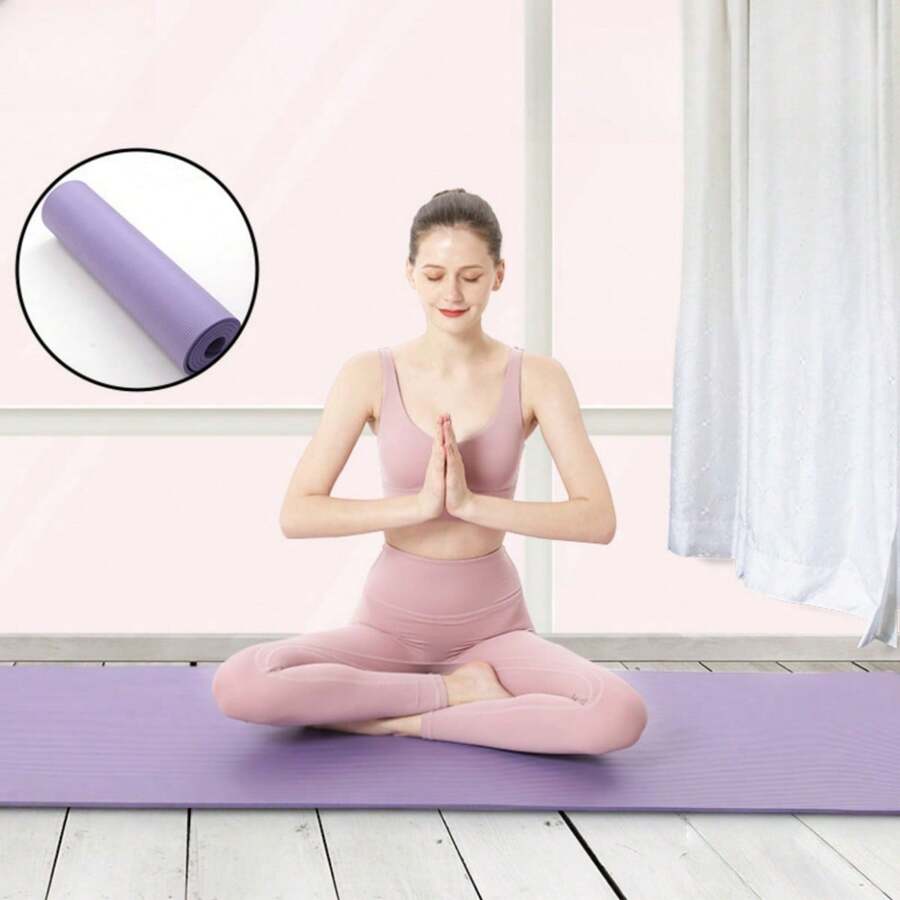 1 peça Tapete de Yoga, Espesso e Largo, Tapete de Dança e Exercício de Yoga Antiderrapante de Alta Densidade