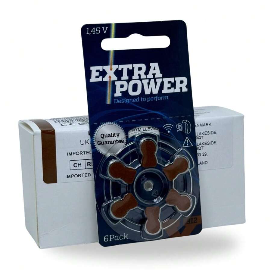 60 Baterias / Pilhas para Aparelho Auditivo EXTRA POWER - tamanho 312