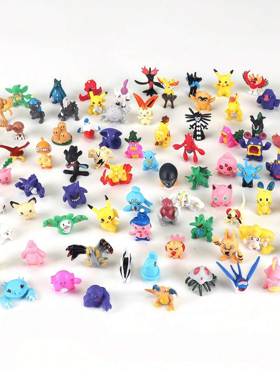 24/48 piezas Juguetes de figuras Anime Figuras de acción Modelo ornamental Decoración Juguetes coleccionables para regalo de Navidad Tamaño 2-3CM
