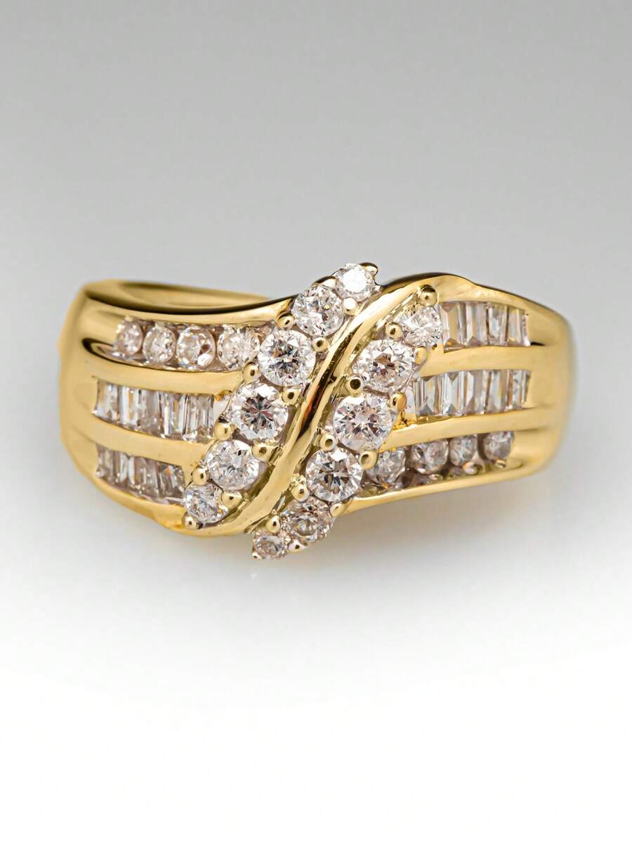 Anel de cobre com zircônia cúbica para decoração, joia elegante adequada para uso diário feminino, casamento, festa, noivado, presente de dia dos namorados