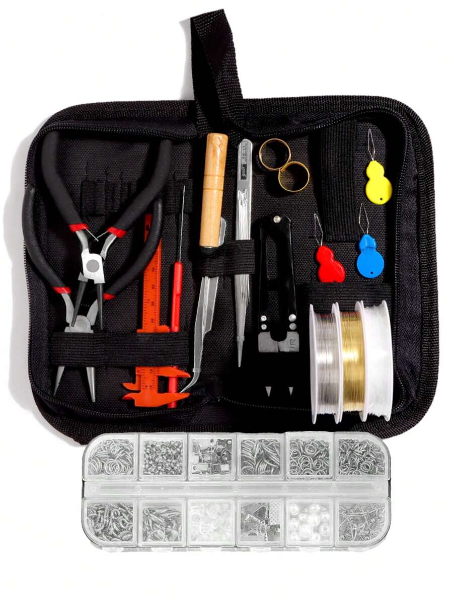 Alloy Accessories Jewelry Findings Set Copper Wire Open Jump Rings Jewelry Making ToolsEarring Hook Jewelry Making Supplies Kit