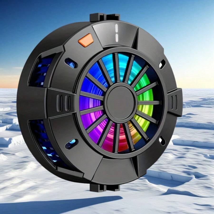 Nuevo refrigerador magnético para teléfono, ventilador de refrigeración con clip posterior RGB para teléfono, enfriador portátil y ligero con paquete de hielo, con pantalla de temperatura y iluminación colorida, adecuado para juegos móviles y transmisión en vivo