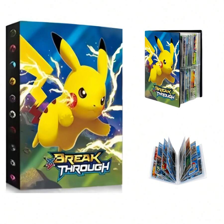 pokemon Portafolios para cartas Pokémon, caja protectora de colección de 4 bolsillos, álbum de cartas de 30 páginas que puede contener hasta 240 cartas para diversas colecciones de cartas
