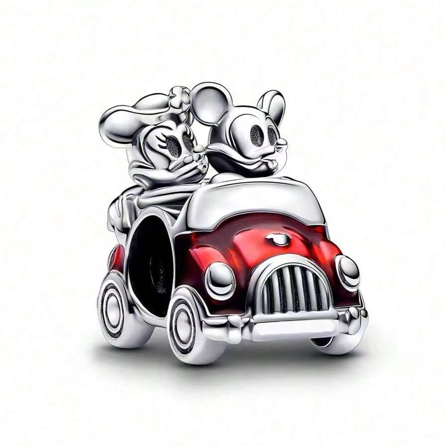 Disney Disney 100th Anniversary Enchanted Carriage Lab-Grown Rhinestone Charm Fits Bracelet Women 925 Silver Jewelry