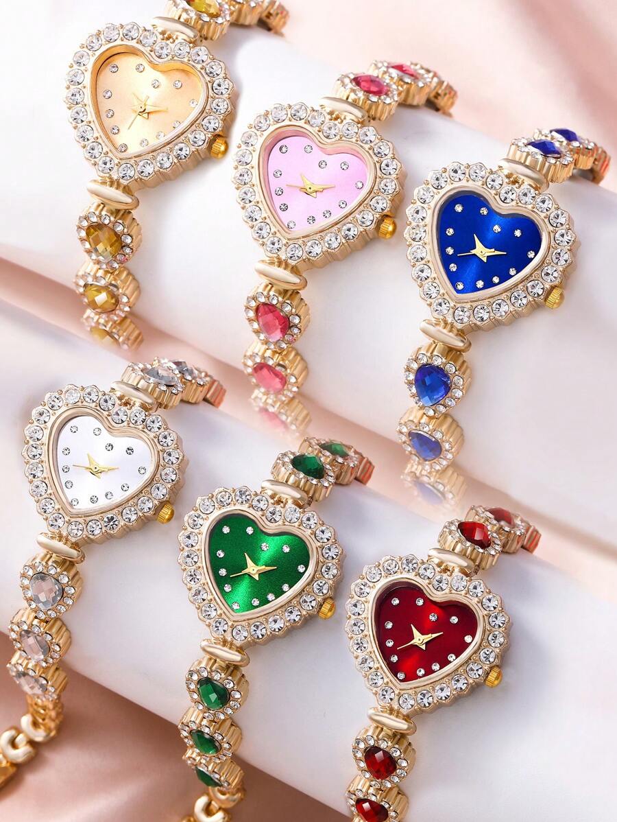 SOKI SOKI Nuevo reloj de mujer con diamantes de imitación Elegante moda lleno de diamantes de imitación-calcedonia Reloj de cuarzo para mujer Pulsera Reloj perfecto para todas las ocasiones como un regalo de joyería para madres y novias, perfecto para todas las vacaciones