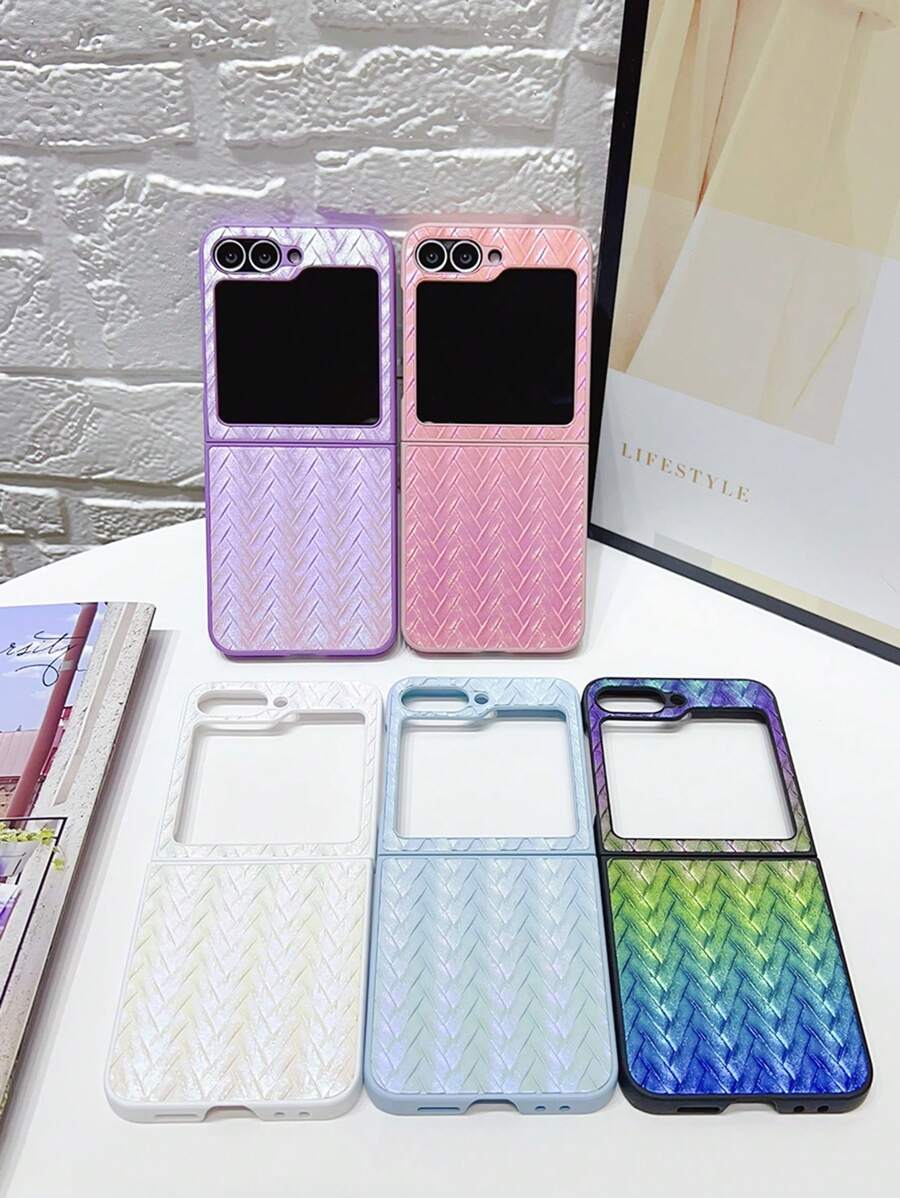Premium Lasergeflochtenes Handyhülle, Haltbare stoßfeste Schutzhülle geeignet für Galaxy Z Flip4/Z Flip5/Z Flip6, ideal als Geschenk für Feiertage, Freunde/Freundinnen, persönlicher Gebrauch