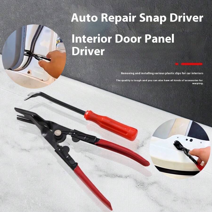 2pcs Car Turn-On Pliers, Headlight Separation Pliers, Specialized Disassembly Lighting Tools, Adhesive Clip Screwdriver, Plastic Rivet Disassembly Clip Pliers