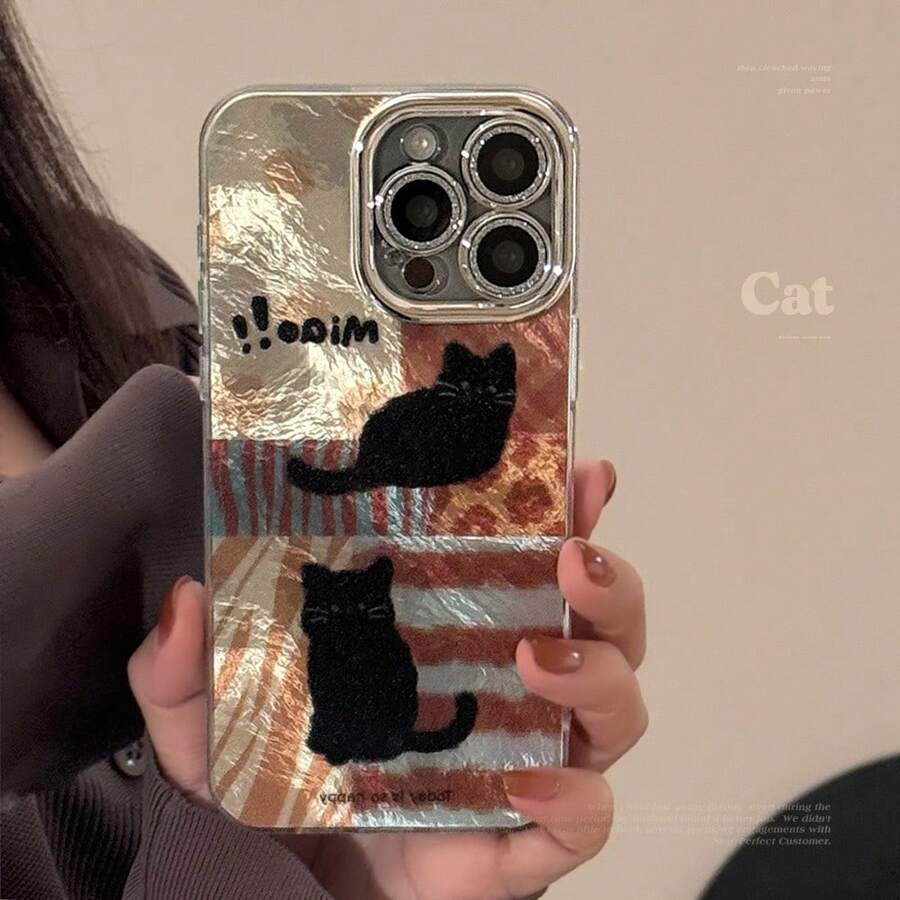 Creative Leopard Print Cat Phone Case For IPhone 15 IPhone 16 IPhone 16 Pro Max