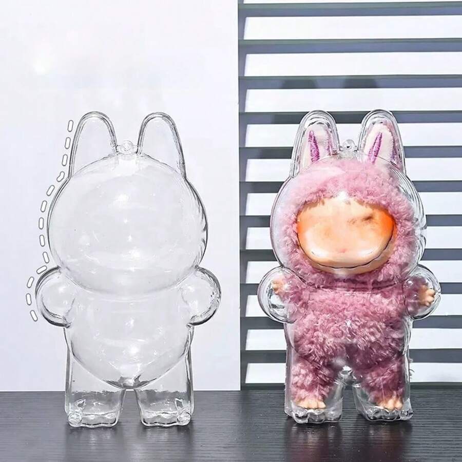 1pc For Labubu; Display Box; Transparent Protective Storage Box; Backpack Hanging Ornament; Labubu Protective Shell Compatible With Labubu