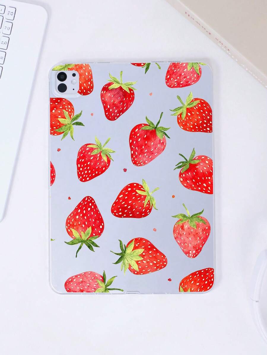 1pc Lightweight & Soft TPU Transparent Strawberry Pattern Tablet Case, Personalized, Compatible With IPad 10th Generation, IPad 9.7/10.2/10.5/10.9/11", IPad Air 11" (M2) - 2024, IPad Pro 11" (M4) - 2024