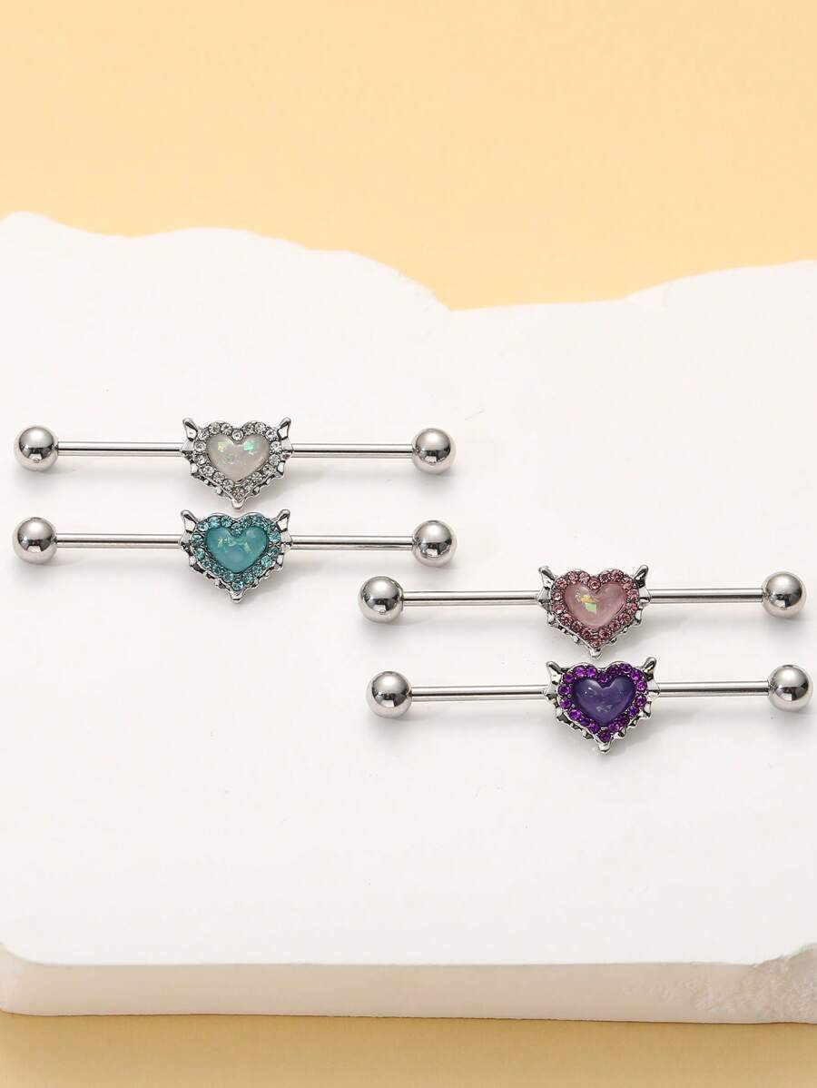 1 pièce Boucle d'oreille clous cartilage en argent, en acier inoxydable 304 unisexe, convient pour les cadeaux/les fêtes