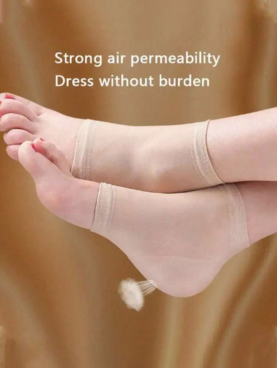 1/2 Pairs Ankle Compression Socks, Breathable Polyester Foot Sleeve For Running, Cycling, And Fitness, Gel Achilles Tendon Guard, Unisex Daily Foot Care Solutions