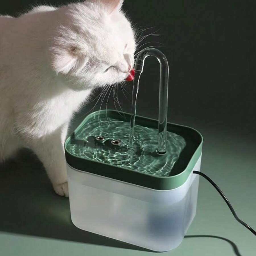USB Powered Cat Water Fountain - Automatic Circulating Pet Water Dispenser With Silent Pump, 2.4L Dog/Cat Water Bowl With Multi-Stage Filtration