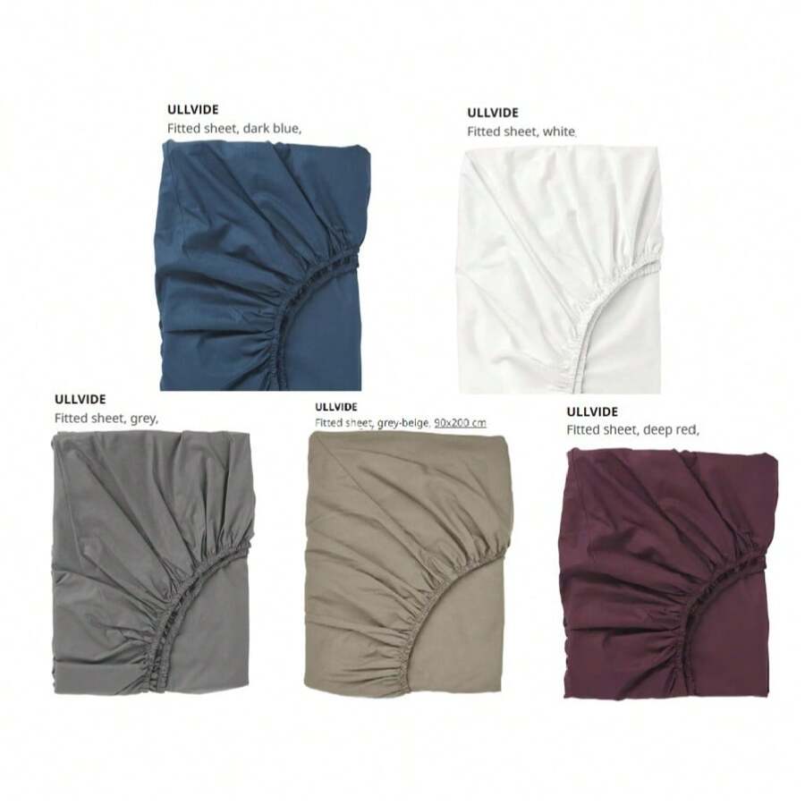ULLVIDE Fitted Bed Sheet | BedSheet | Bed Sheet | Bed Sheet | Sheet | Single | Queen | King | Bed Sheets | Fitted Sheet