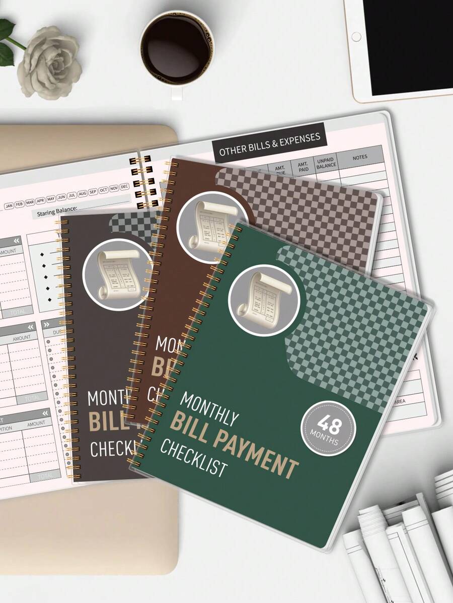 Trees 1pc Budget Plan - Monthly Finance Organizer With Expense Tracking Notes Designed To Effectively Manage Your Money, Undated Financial Plan/Ledger, Ready To Start - A5 Size School Supplies, Back To School