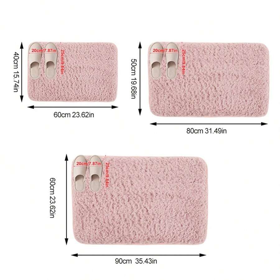 1/2 piezas Alfombras de baño de lujo ultra suaves - Antideslizantes, súper absorbentes y de secado rápido - Cómodos tapetes de piso para ducha, bañera y lavabo
