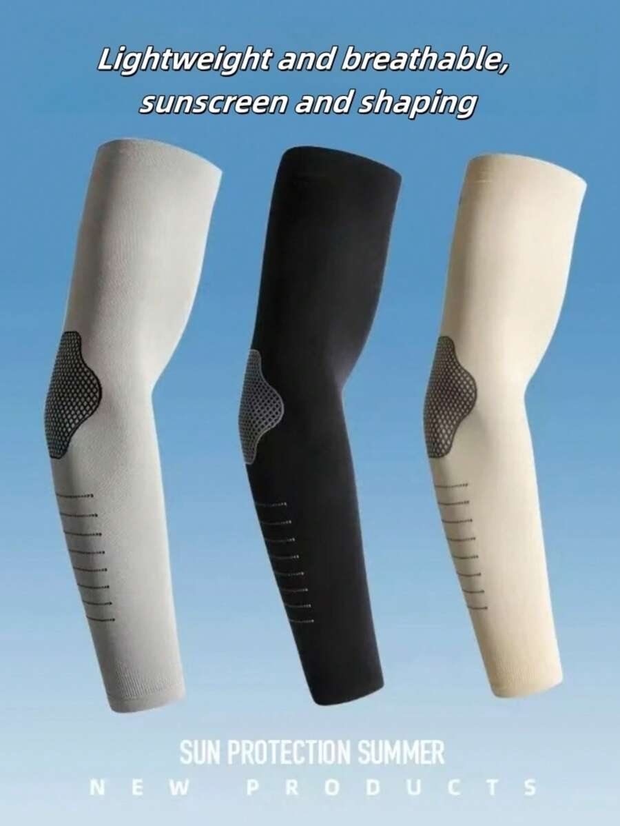 Manicotti per braccia rinfrescanti, unisex, dalla vestibilità morbida e ampia, protezione UV, coperture per gomiti sportive e ciclismo, traspiranti ed elastici, adatti per l'estate