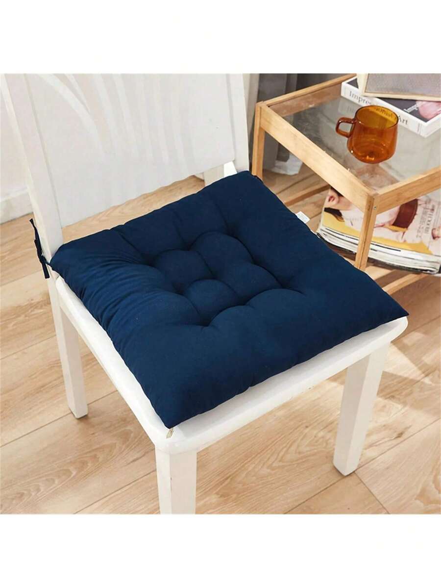 Square Chair Soft Pad Thicker Seat Cushion For Dining Patio Home Office Indoor Outdoor Garden Sofa Buttocks Cushion With Strap