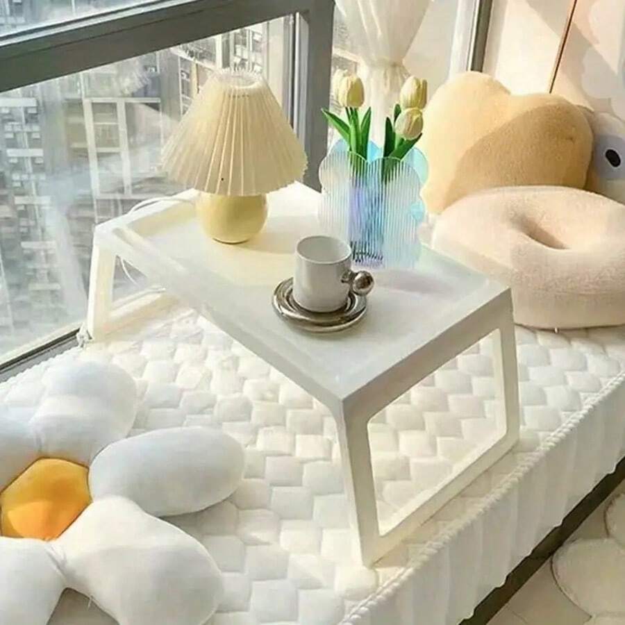 1 pezzo Scrivania portatile e pieghevole per computer, in materiale plastico, leggera e regolabile, adatta per dormitori, studio creativo e ufficio, balcone o finestre, tavolo da campeggio o picnic, tavolo multifunzionale compatto