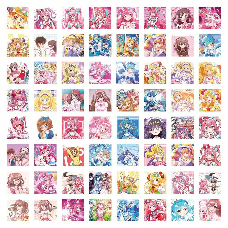 bandai 1 Pieza de 63 hojas/Bandai Go! PRINCESA Belleza de la luz Chica Doodle Pegatina de moda Pegatina decorativa de un solo elemento Pegatina impermeable para teléfono móvil, verano, temporada de vuelta al colegio, regalo escolar, alta calidad - Regalo de cumpleaños - Regalo de Navidad - Regalo de Pascua - Regalo del Día de San Valentín - Regalo perfecto