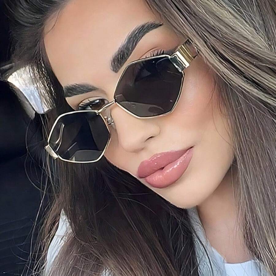 Vintage Chic Women'S Fashion SunGlasses - French Artistic Style, Full Frame, Polycarbonate Lenses & Frame, Decorative Eyewear, Elegant Accessories