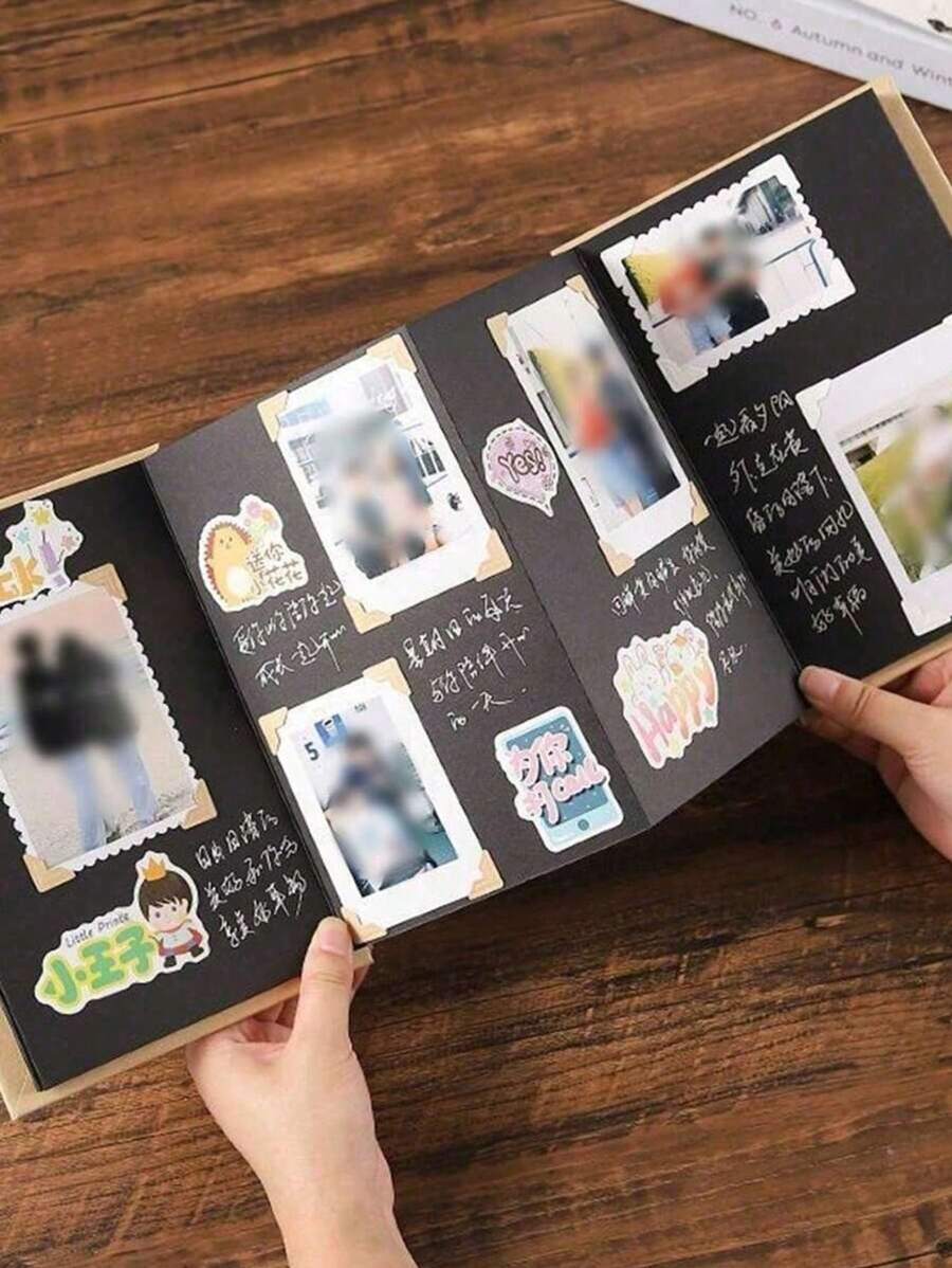 Album photo pliable DIY, album d'enregistrement de croissance vierge, album photo DIY confession d'amour et vacances, retour à l'école, fournitures scolaires