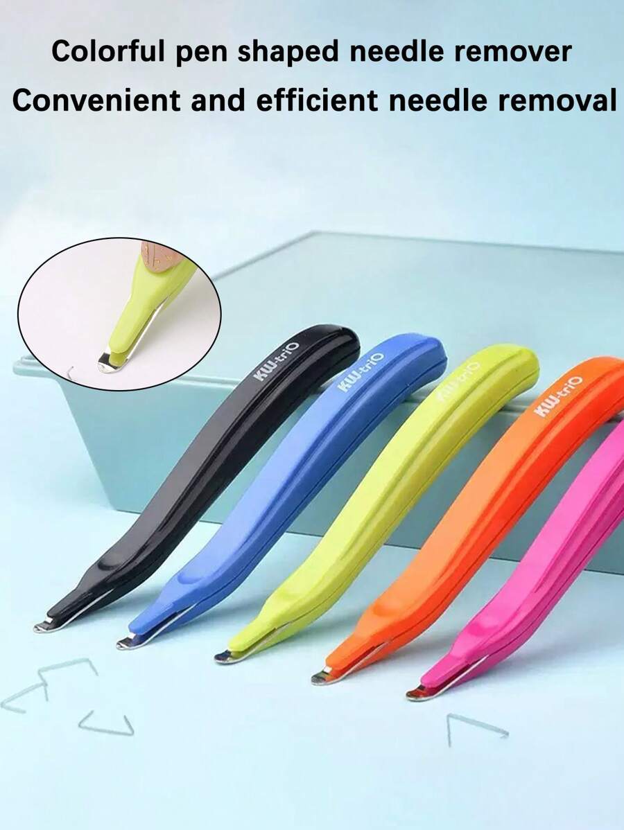 1pc Flat Staple Remover, Streamlined Design, Portable Magnetic Staple Extractor Tool Suitable For Office And School, School Supplies,Back To School