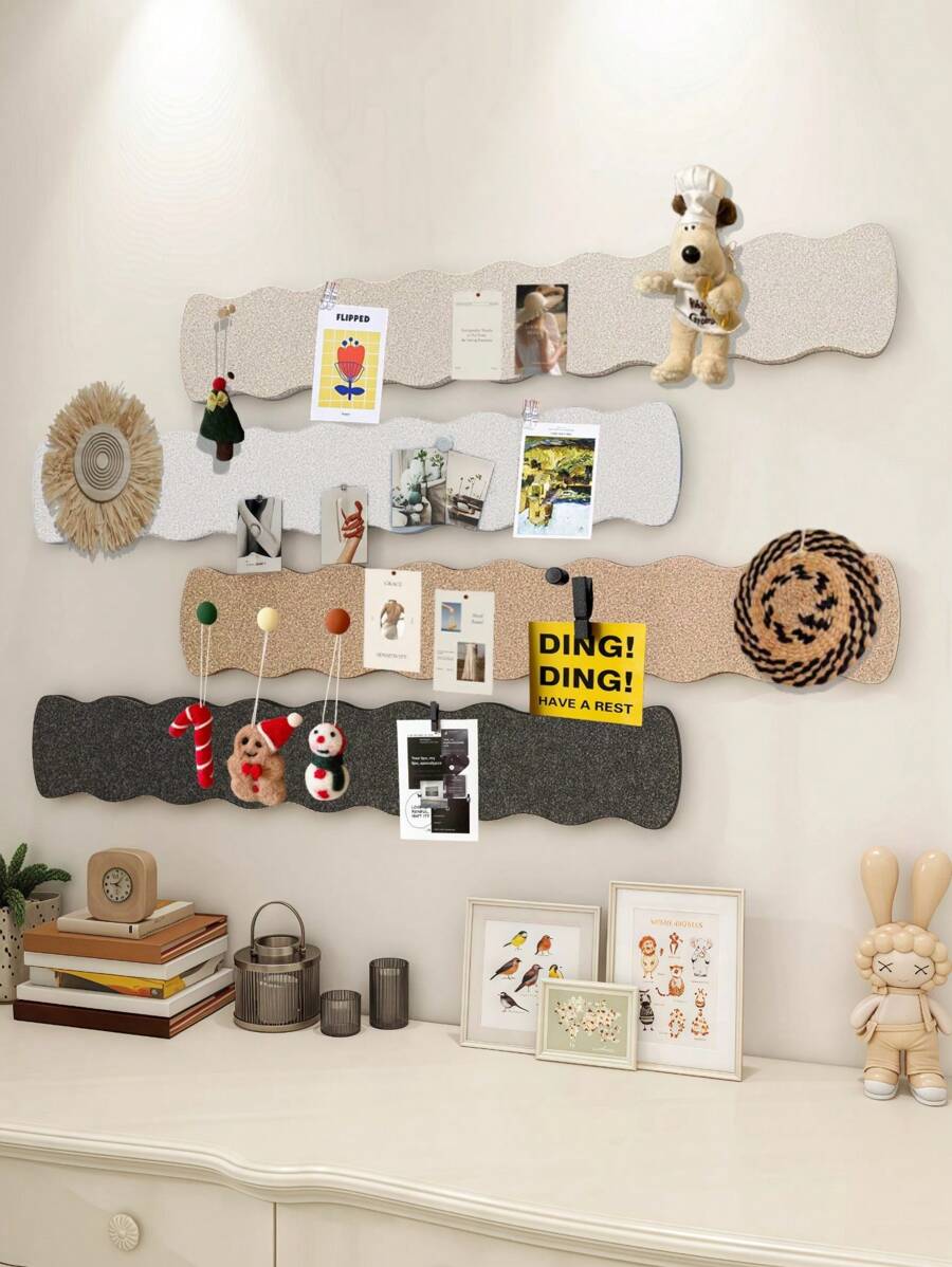 1 Stück boho-artiges wiederverwendbares selbstklebendes Filz-Pinnwand, wandmontierte Dekoration für Zuhause/Büro, geeignet zum Anheften von Notizen, Fotos, Memo, Schmuck und Raumdekoration, passend für Schlafzimmer, Arbeitszimmer, Wohnzimmer, Klassenzimmer, Wohnheim und andere Bereiche