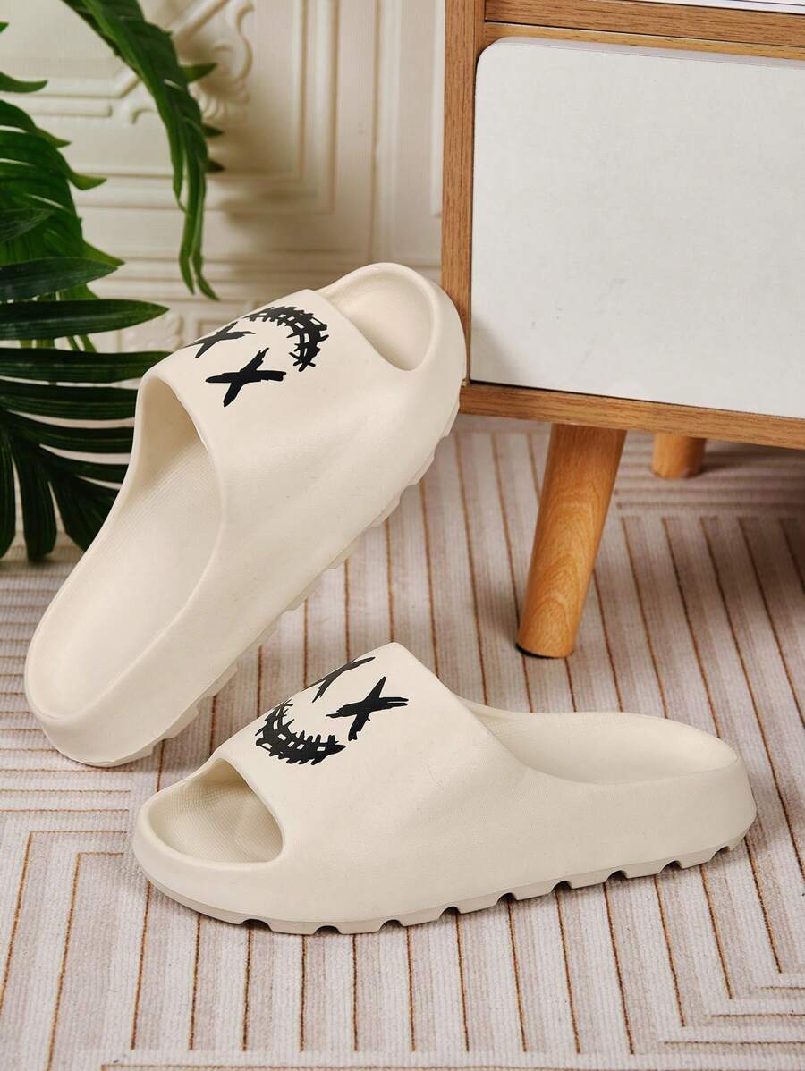 XX Women's Clown Printed Fashion Slippers, Non-Slip Lightweight, Suitable For Casual Indoor, Shower, Outdoor Beach Resort, Couple & Plus Size