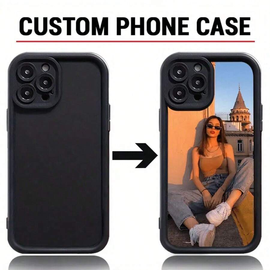 1pc Customized Silicone Lens Protection Phone Case With Unique Pattern, Compatible With Apple 16, 15, 14, 13, 12, 11 Pro Max Series, Includes Floral, Glitter, Burgundy Red, Fashion, Multicolor, Matching Phone Case, Personalized, Distinctive, Suitable As Birthday, Holiday, Father's Day, Thanksgiving, Halloween Gift For Friends And Family
