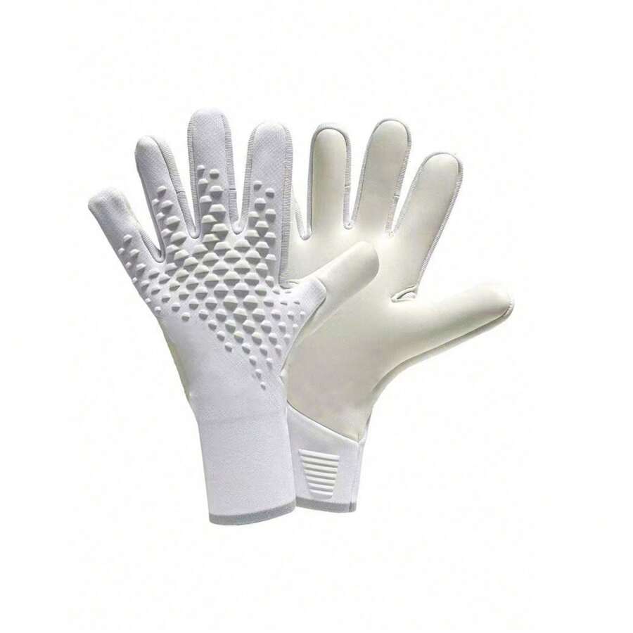 1 par de guantes de portero de fútbol con almohadillas protectoras para los dedos, equipamiento antideslizante, transpirable, resistente al agua y desgaste para entrenamiento