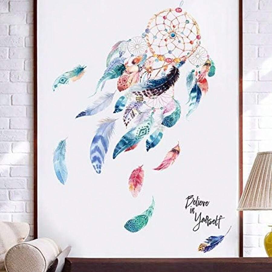 Autocolante de perete, Autocolante de perete pentru camerele de copii și creșă, Decor pentru creșă, Autoadezive, Unicorn colorat cu animale din pădure, Cap de cal, Flori, Model prințesă, Roz și maro