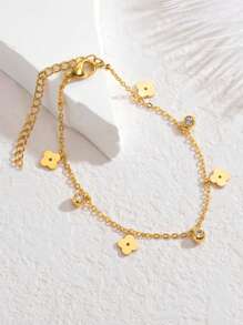 Gold Four-leaf Clover Bracelet