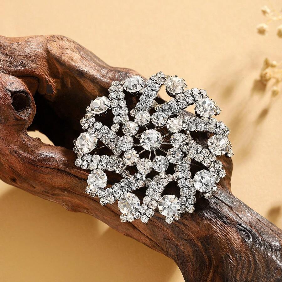 1 pieza Broche con forma de girasol con incrustaciones de , lujoso y elegante, perfecto para fiestas, atuendos de eventos formales