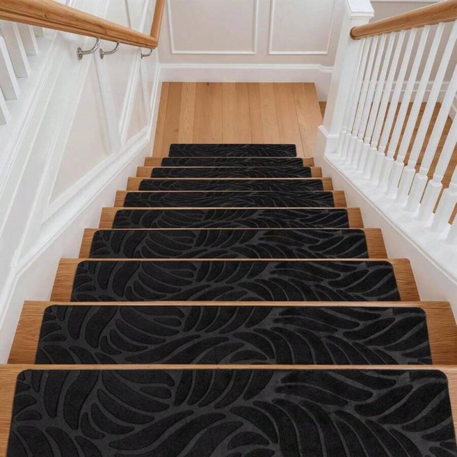 15 PCS Non-Slip Stair Mats - Carpet Step Protectors For Home Indoor Pets Elders