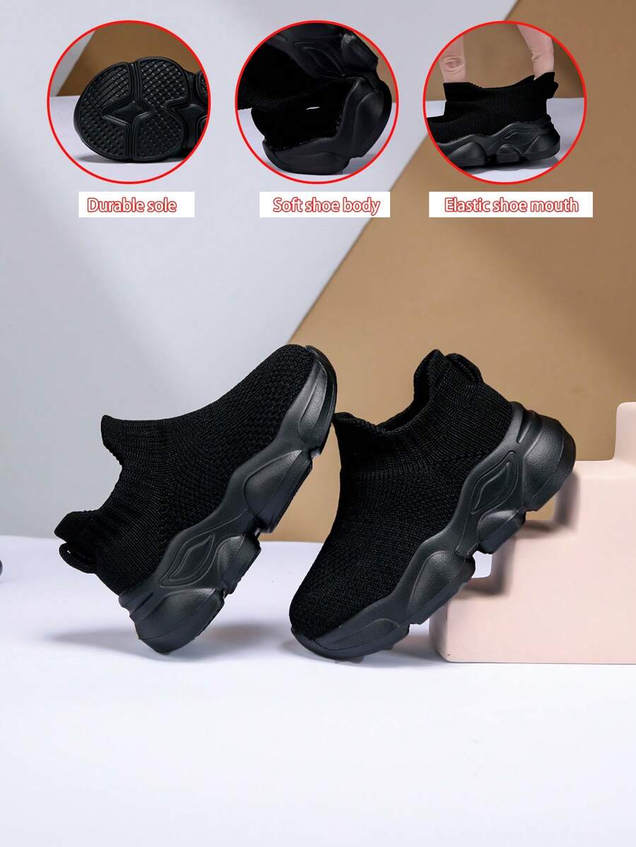 2025 New Style Children/Teens/Toddlers Casual Fashion Shock-Absorbing, Wear-Resistant Shoes With Lightweight, Breathable, Low-Top, Mesh Upper, Slip-On, Suitable For Outdoor, Indoor, Walking, Running, Sports, Casual Sneakers