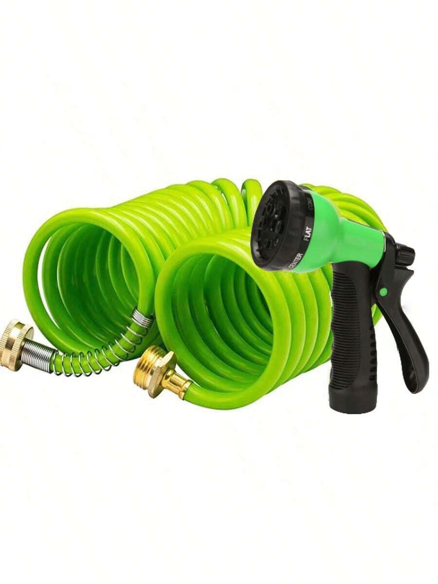AUTOMAN EVA 25ft Expandable Garden Hose – 7-Pattern Nozzle, Anti-Kink, Auto Recoil, Lightweight & Durable
