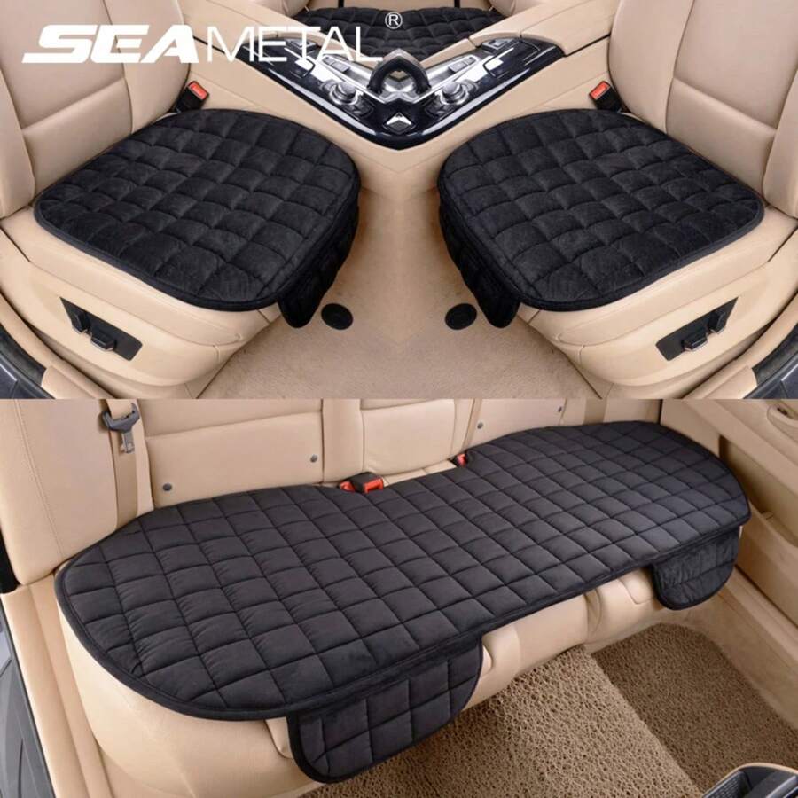 SEAMETAL Winter Plush Car Seat Cover Warm Soft Auto Seat Cushion Anti Slip Chair Protector Pad Universal For Most Car Models
