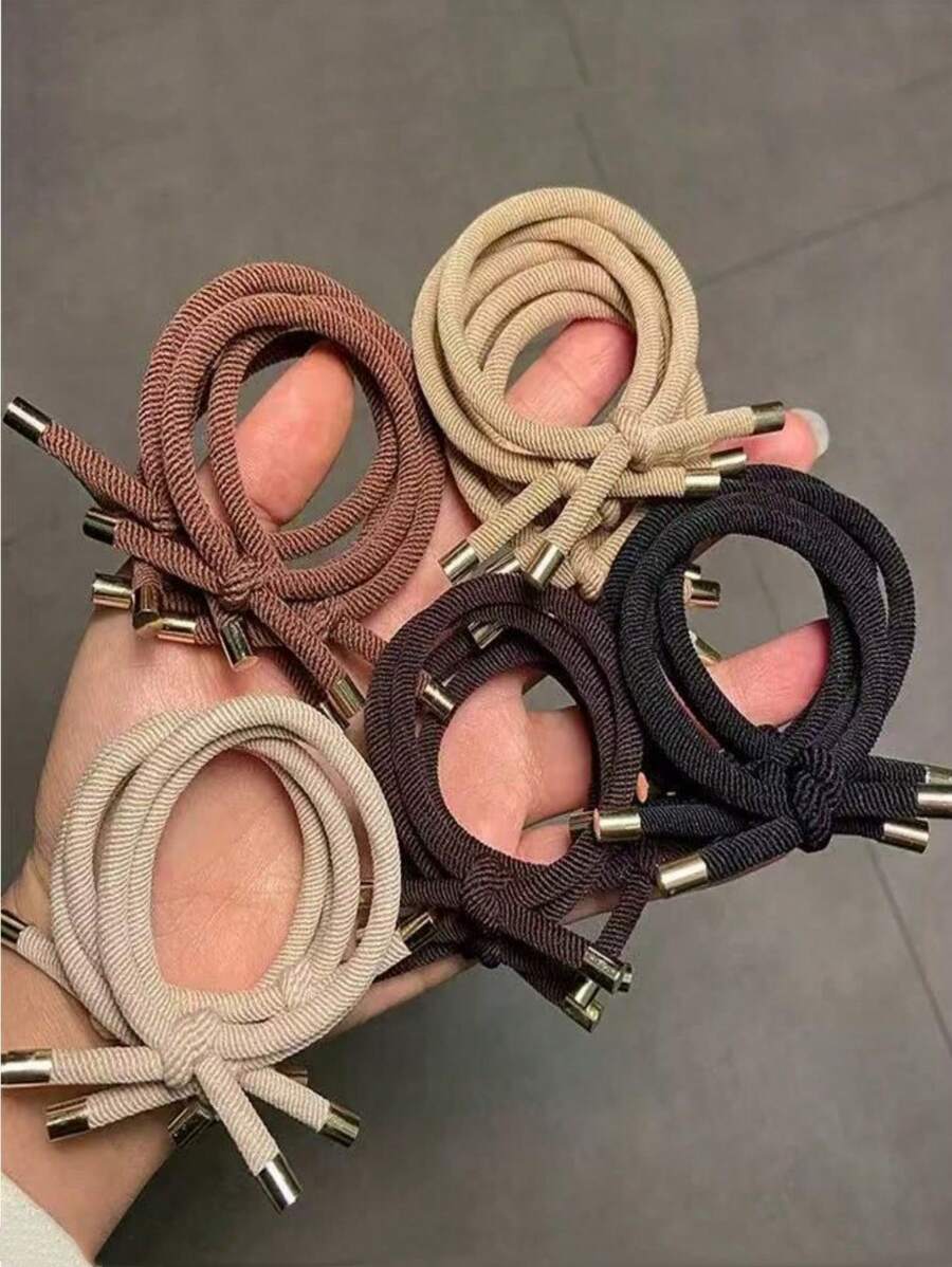 5 Stück elegante, hochelastische, vielseitig einsetzbare Haargummis, Haargummis für den Pferdeschwanz, Haargummis für den Pferdeschwanz, elegantes Haaraccessoire, Haargummi, Haaraccessoire, Haargummi